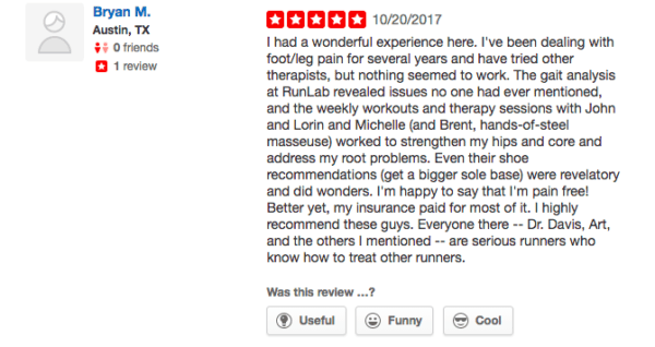 running lab gait analysis